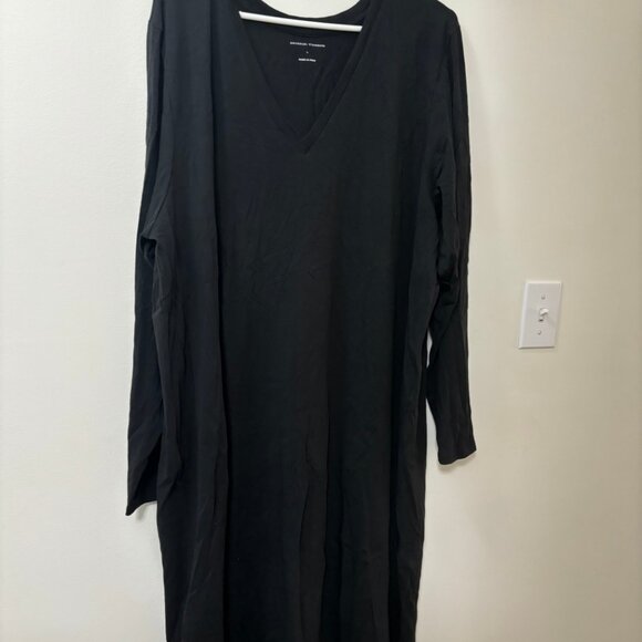 Universal Standard Tesino Long Sleeve Jersey Dress Size L Black - Picture 2 of 4